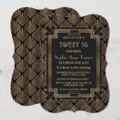 Glam Roaring 20's Great Gatsby Art Deco ZOETE 16 Kaart (Voorkant / Achterkant)