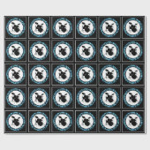 Glam Rock Drummer Leopard Drum Kit Musician Gift Cadeaupapier (Vlak)