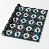 Glam Rock Drummer Leopard Drum Kit Musician Gift Cadeaupapier (Uitgerold)