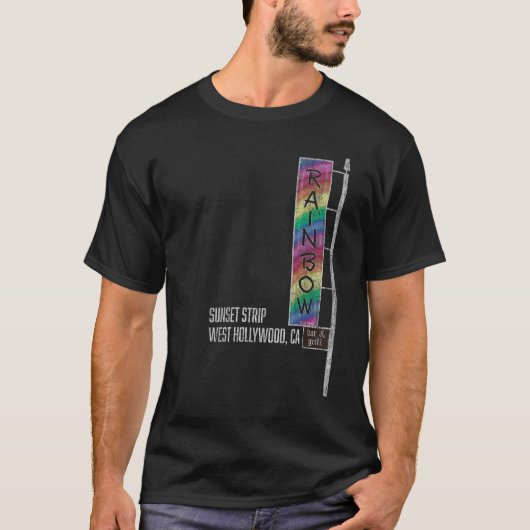 Glam Rock Legends Rainbow Bar en Grill T-shirt (Voorkant)