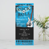 Glam Rock N Roll Star Verjaardagskaart VIP Blue Kaart (Staand voorkant)