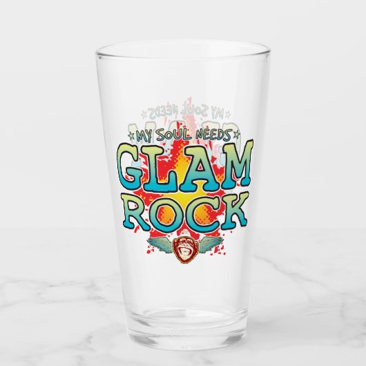 Glam Rock Soul Glass Tumbler (Voorkant)