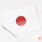 Glam Rode Glitter Drip Ronde Sticker (Envelop)