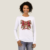 glam rode strik stijl Tri-Blend shirt (Voorkant)
