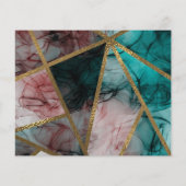 Glam Roest Blush Teal & Goud Chic Modern Bewaar Da (Achterkant)