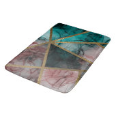 Glam Roest Blush Teal & Goud Chic Moderne Glamour Badmat (Gekanteld)
