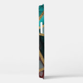 Glam Roest Blush Teal & Goud Chic Moderne Glamour Case-Mate iPhone Case (Achterkant / Rechts)