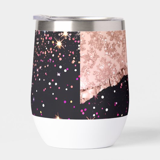 Glam Roos Black Glitter Blush Rozen (Rechts)