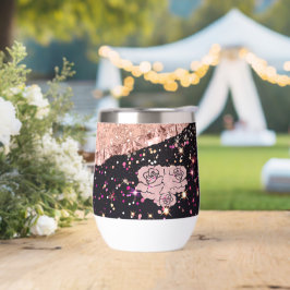 Glam Roos Black Glitter Blush Rozen