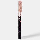 Glam Roos Black Glitter Blush Rozen Case-Mate iPhone Case (Achterkant / Rechts)
