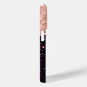 Glam Roos Black Glitter Blush Rozen Case-Mate iPhone Case (Achterkant / Rechts)