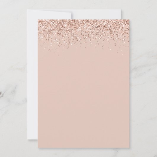 Glam Roos Glitter 21e verjaardag Kaart (Achterkant)