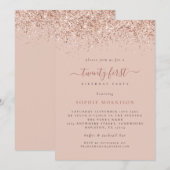 Glam Roos Glitter 21e verjaardag Kaart (Voorkant / Achterkant)