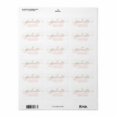 Glam Roos Gold Afstuderen retour adreslabels Etiket (Full Sheet)