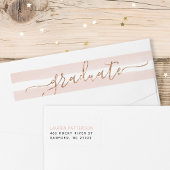 Glam Roos Gold Afstuderen Return Address Labels