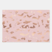 Glam Roos Gold Blush Abstract Inpakpapier Vel (Voorkant)