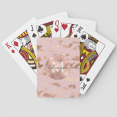 Glam Roos Gold Blush Abstract Pokerkaarten (Achterkant)