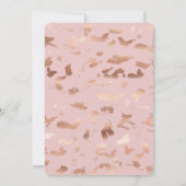 Glam Roos Gold Blush Abstract Verjaardag Kaart (Achterkant)