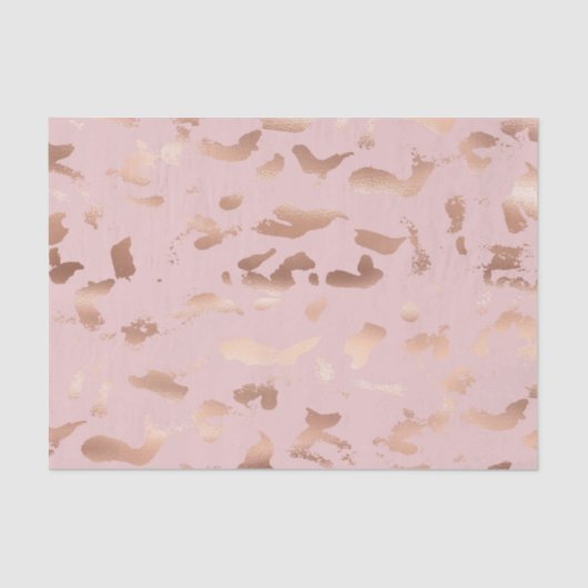 Glam Roos Gold Blush Abstract Verjaardag Tissuepapier (Voorkant)