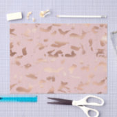 Glam Roos Gold Blush Abstract Verjaardag Tissuepapier (Craft)