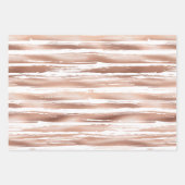 Glam Roos Gold Blush Stripes Inpakpapier Vel (Voorkant 3)