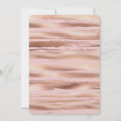 Glam Roos Gold Blush Stripes Verjaardag Kaart (Achterkant)