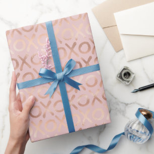 Glam Roos Gold Blush XOXO Cadeaupapier