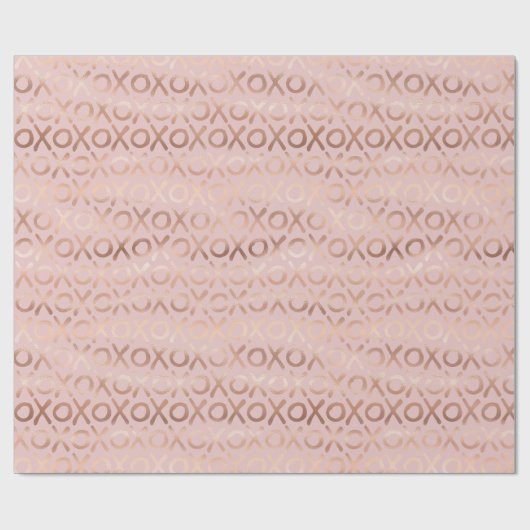 Glam Roos Gold Blush XOXO Cadeaupapier (Vlak)