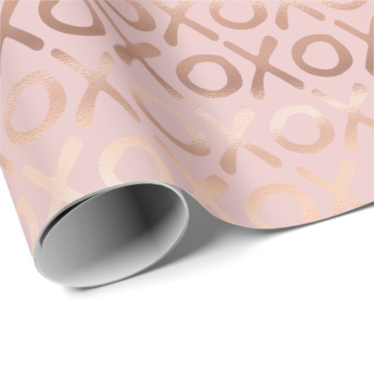 Glam Roos Gold Blush XOXO Cadeaupapier (Rol Hoek)