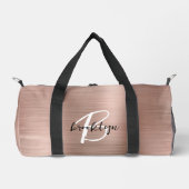 Glam Roos Gold Brushed Metal Zwart Wit Monogram Plunjezak (Voorkant)