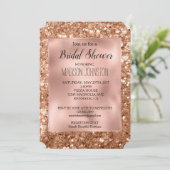 Glam Roos Gold Chunky Glitter Vrijgezellenfeest Kaart (Staand voorkant)
