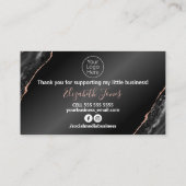 Glam Roos Gold Damask Hartelijk dank voor uw aanko Visitekaartje (Achterkant)