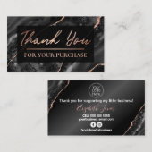 Glam Roos Gold Damask Hartelijk dank voor uw aanko Visitekaartje (Voorkant / Achterkant)