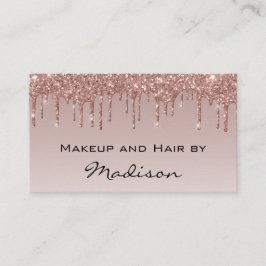 Glam Roos Gold Faux Glitter Drijpt artiest Visitekaartje