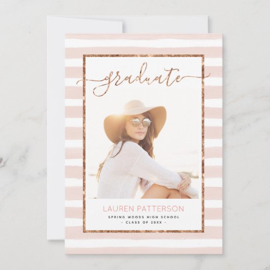 Glam Roos Gold Fotogradatie Kaart (Voorkant)