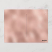 Glam Roos Gold Glitter Briefkaart (Achterkant)