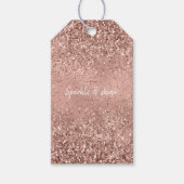 Glam Roos Gold Glitter Cadeaulabel (Voorkant)