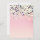 Glam Roos Gold Glitter Confetti Moderne pasta Kaart (Achterkant)