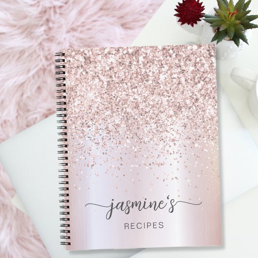 Glam Roos Gold Glitter Cookbook Recipnaam Notitieboek