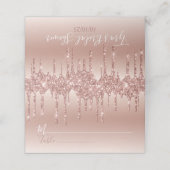 Glam Roos Gold Glitter Drip Elegant, speciaal aang Plaatskaartje (Buitenkant ongevouwen)