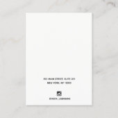 Glam Roos Gold Glitter Earning Display Visitekaartje (Achterkant)