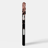 Glam Roos Gold Glitter Elegant Monogram Case-Mate iPhone Case (Achterkant / Rechts)