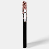 Glam Roos Gold Glitter Elegant Monogram Case-Mate iPhone Case (Achterkant / Links)