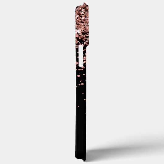 Glam Roos Gold Glitter Elegant Monogram Case-Mate iPhone Case (Achterkant / Rechts)