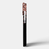 Glam Roos Gold Glitter Elegant Monogram Case-Mate iPhone Case (Achterkant / Links)