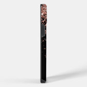 Glam Roos Gold Glitter Elegant Monogram iPhone Hoesje (Rechterkant)