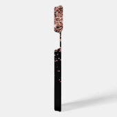 Glam Roos Gold Glitter Elegant Monogram iPhone Hoesje (Rechterkant)