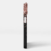 Glam Roos Gold Glitter Elegant Monogram iPhone Hoesje (Rechterkant)