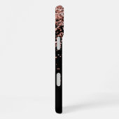 Glam Roos Gold Glitter Elegant Monogram iPhone Hoesje (Rechterkant)
