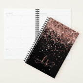 Glam Roos Gold Glitter Elegant Monogram Planner (Display)